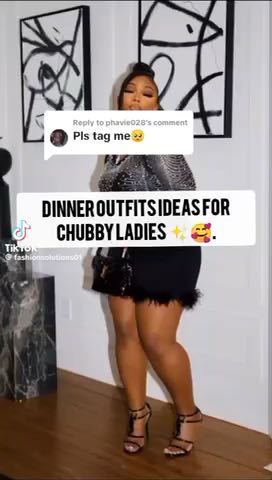 Dinner date outfits ideas for chubby ladies.