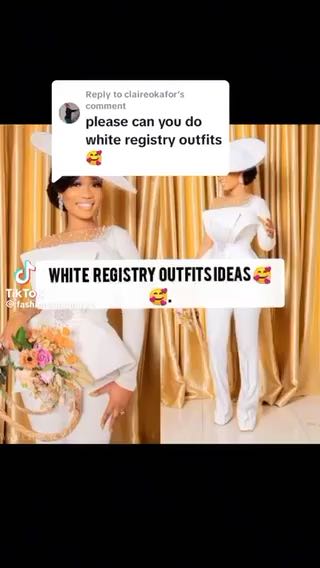 White registry outfits ideas.   

Cc: fashion solutions