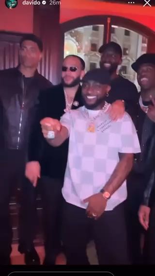  Davido partied with Memphis Depay and Real