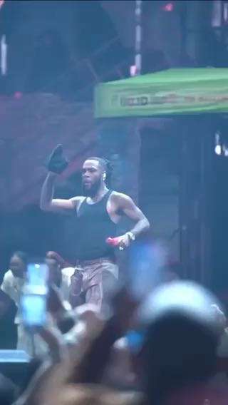  Burna Boy performing his global hit song