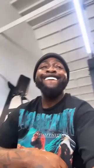 Oriade davido back in the gym working