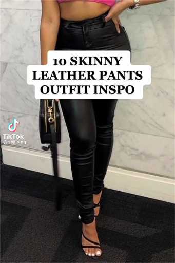 Skinny leather pants outfits ideas 

cc: Stylio