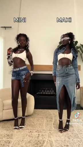 Mini or Maxi denim outfit idea 

cc: