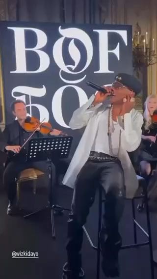  Wizkid performing at the Business of Fashion