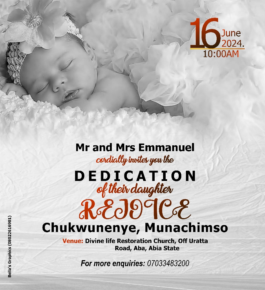 Child Dedication Invitation