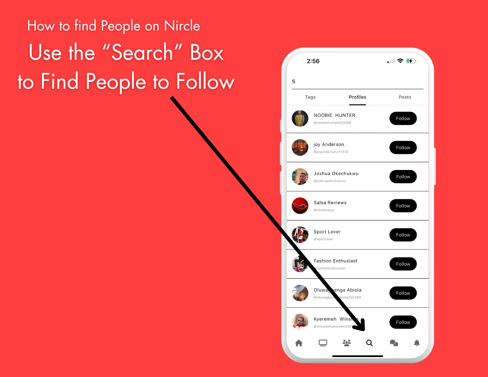 How to Search in-app