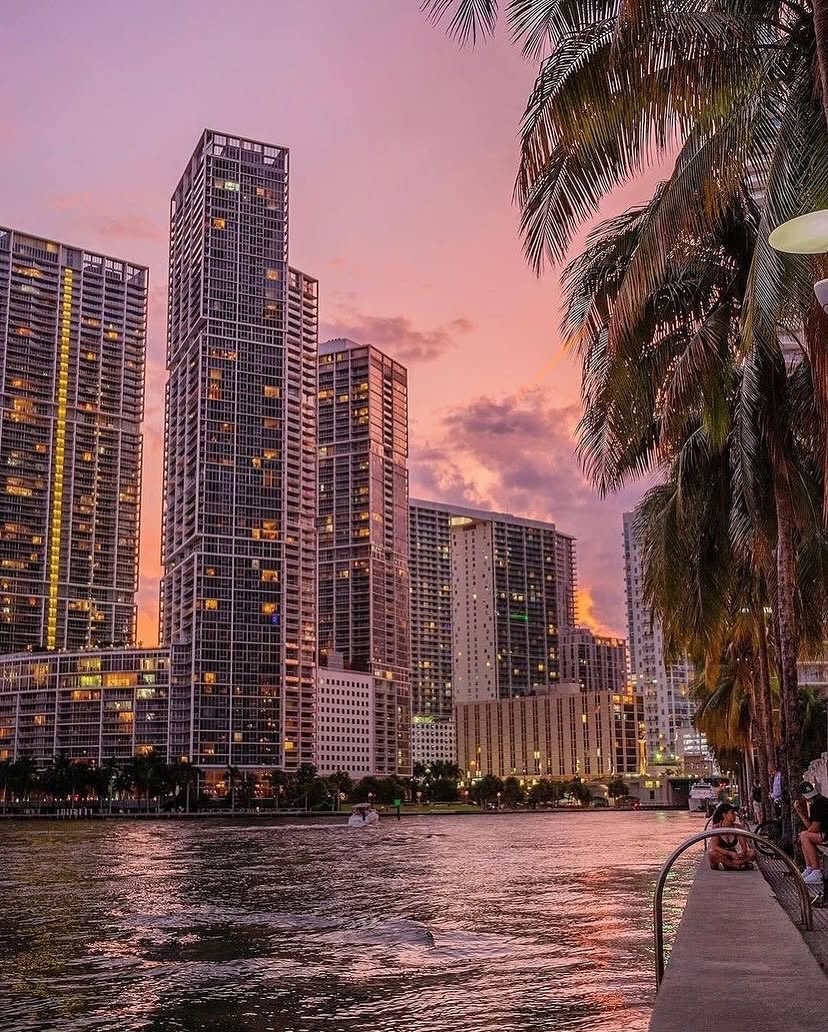 Miami's Radiant Photo at Sunset
