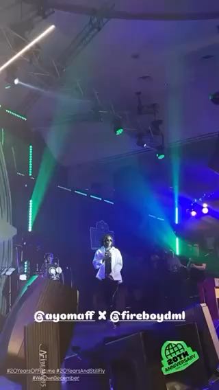  Fireboy and Ayo Maff performing 