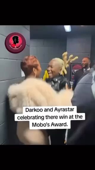  Ayra Starr and Darkoo's celebration after winning