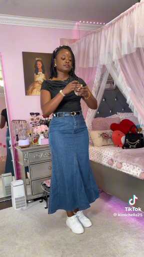 Denim skirt outfit idea 

Cc: Kimichella 

Follow