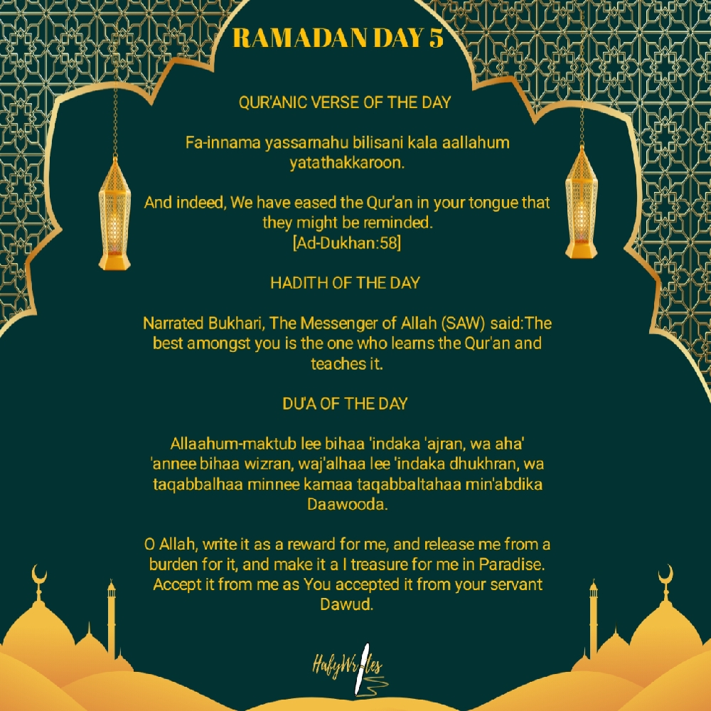 RAMADAN DAY 5