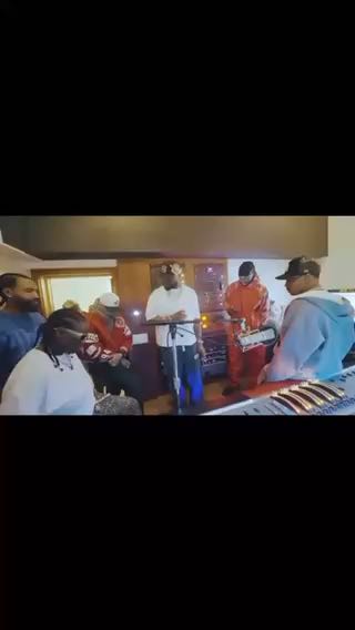  Davido and Chris Brown vibing to Teni's