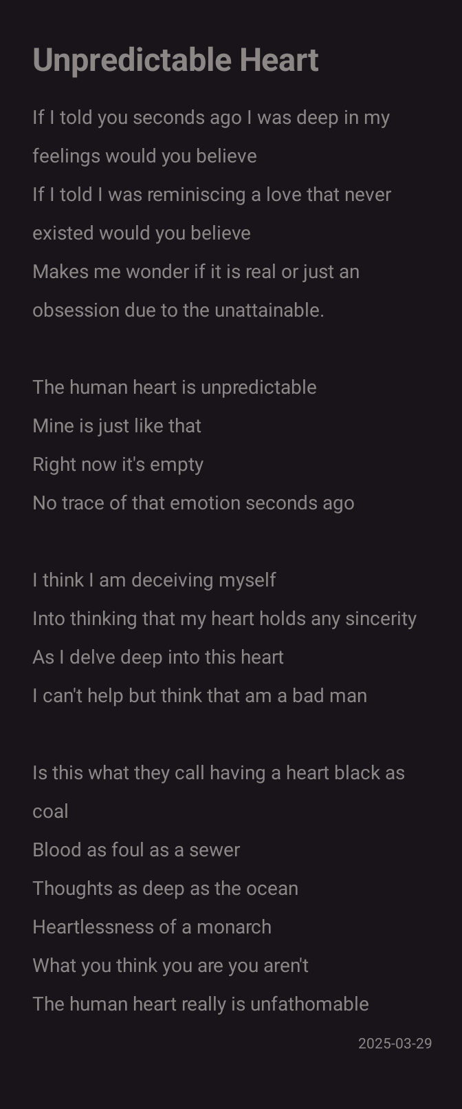 love now, indifference later #Nircle#Poetry