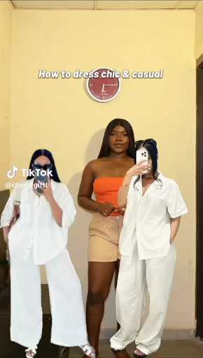 How to dress chic and casual 

Cc: