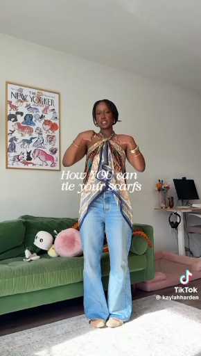 How to style a scarf as top