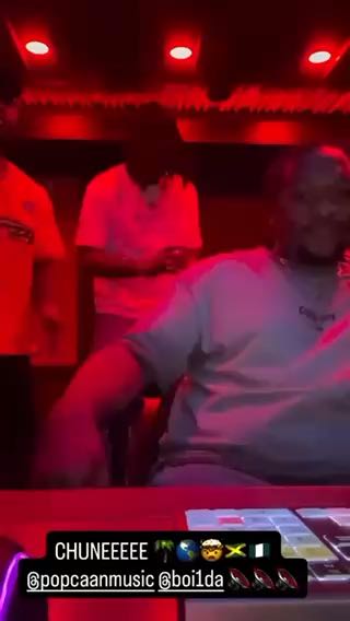  Davido via instagram story.
Davido ft popcaanmusic