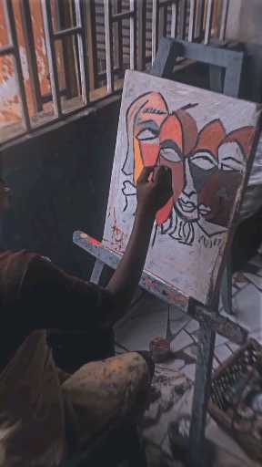 I painted a portrait of the three