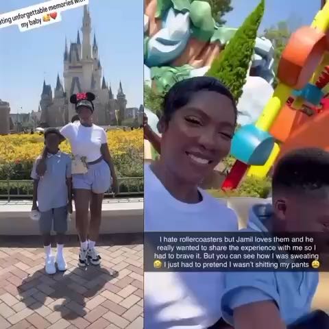 Tiwa Savage and her son Jamil spends